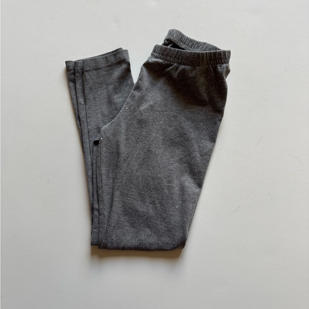 Girls gray leggings with sparkles